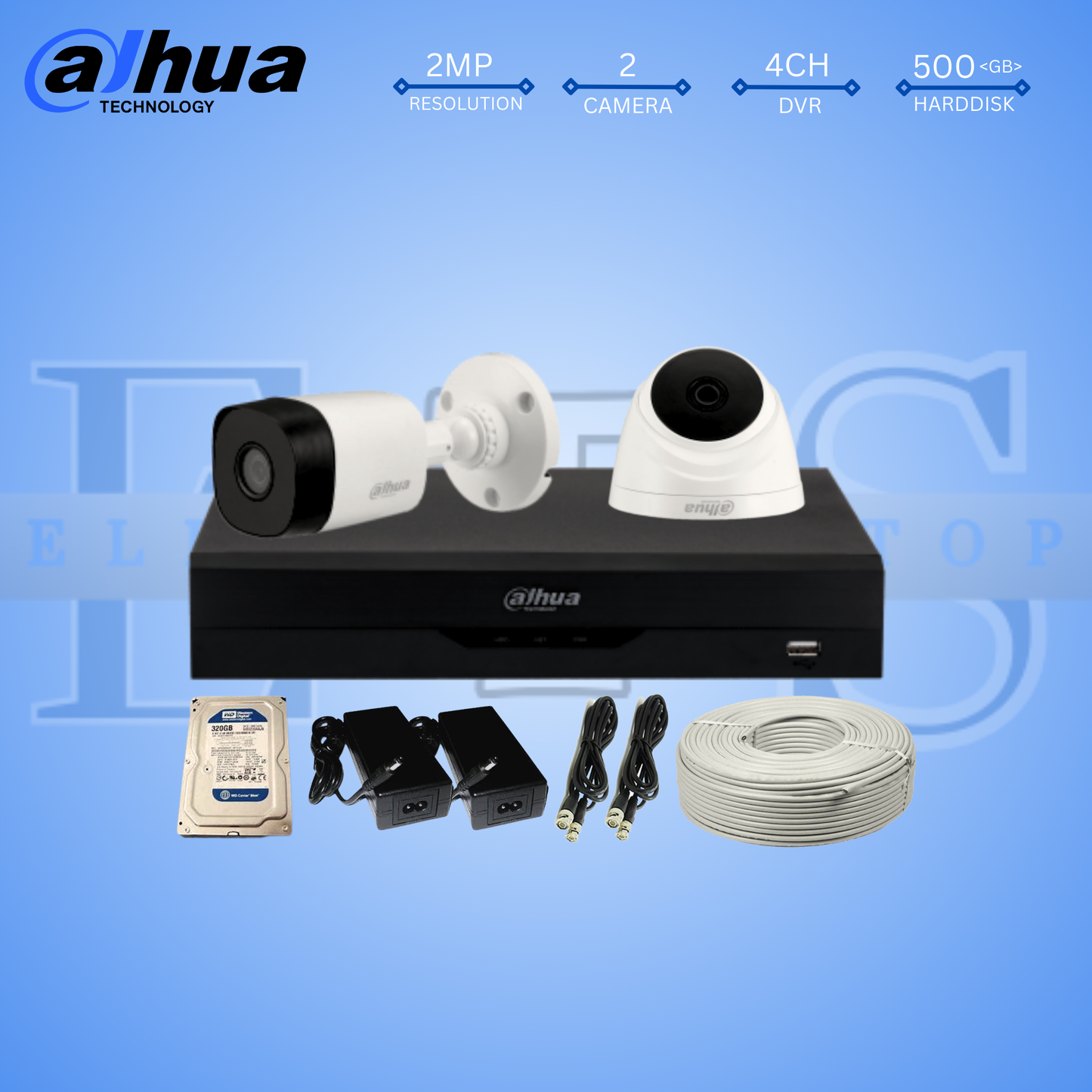 2 DAHUA 2MP CAMERA PACKAGES